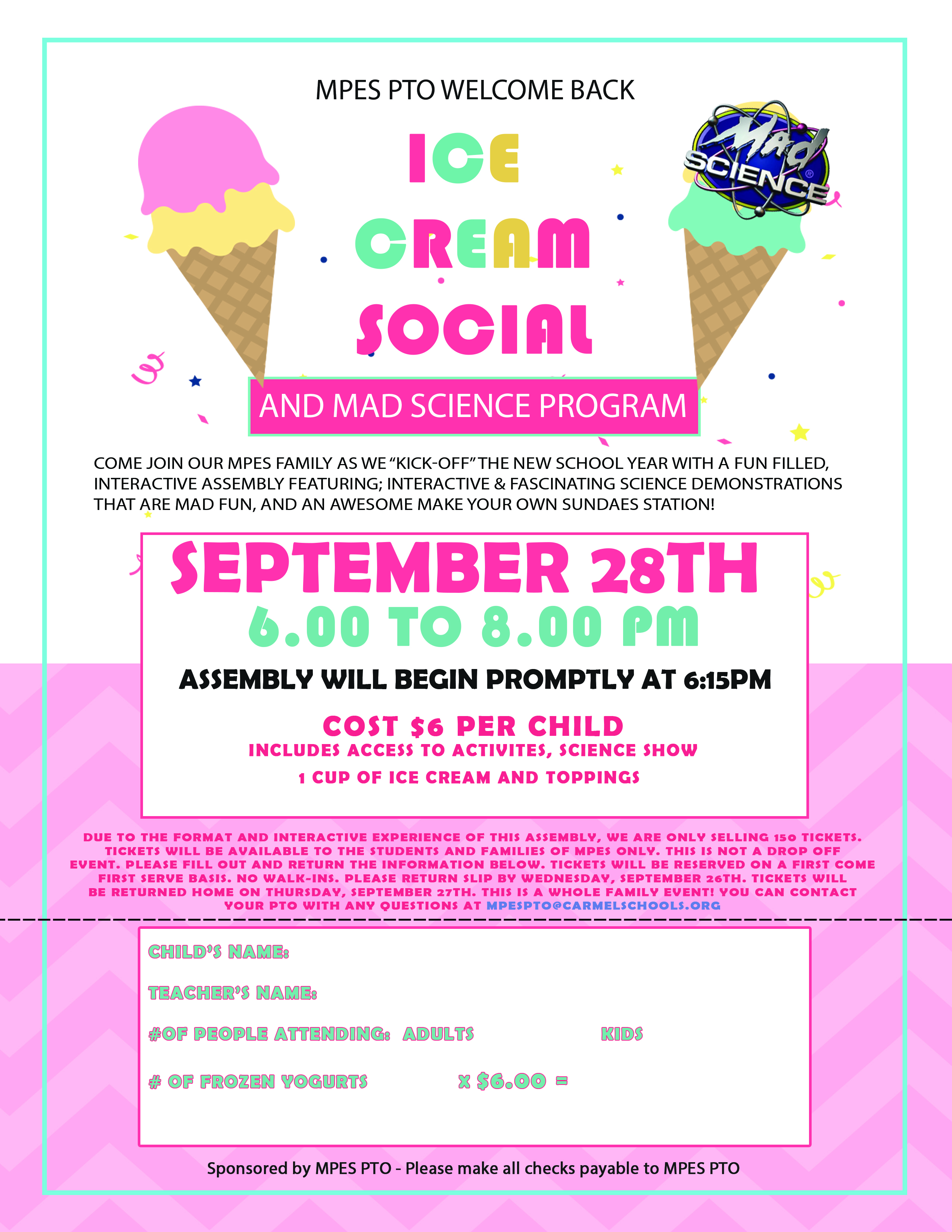 Ice Cream Social & Mad Science Program