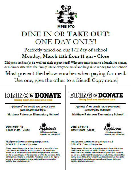 Dine to Donate Flyer