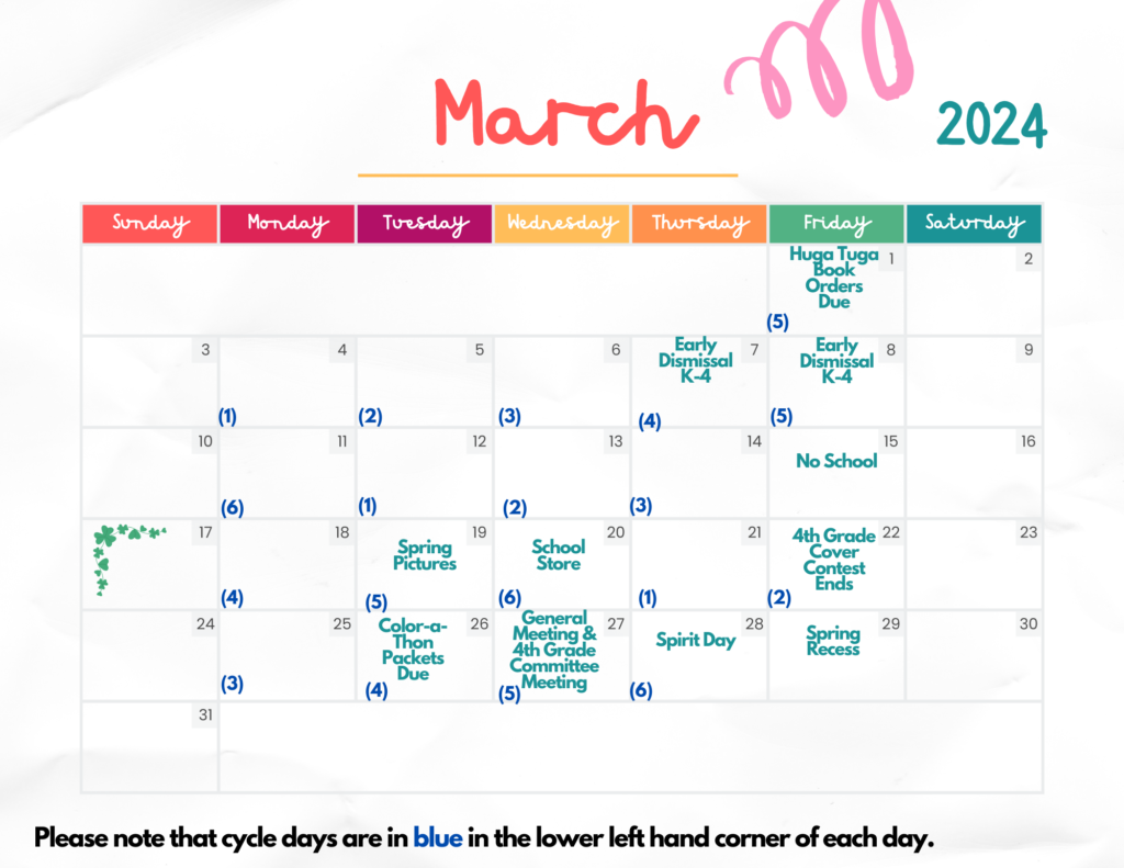 2024 March Calendar