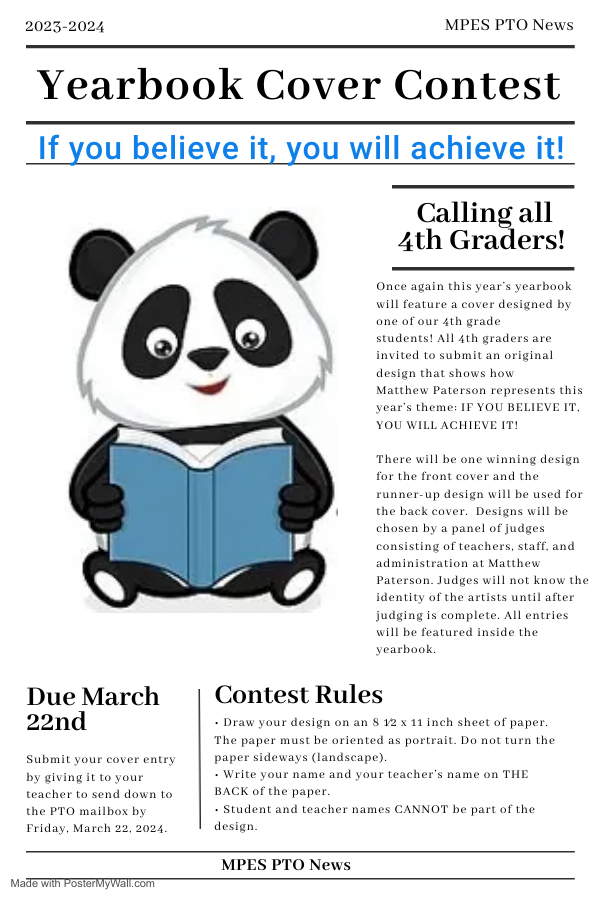 Attention 4th Graders!!
