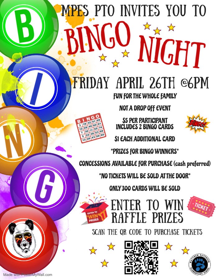 Join us for our 2nd Annual Family Bingo Night!