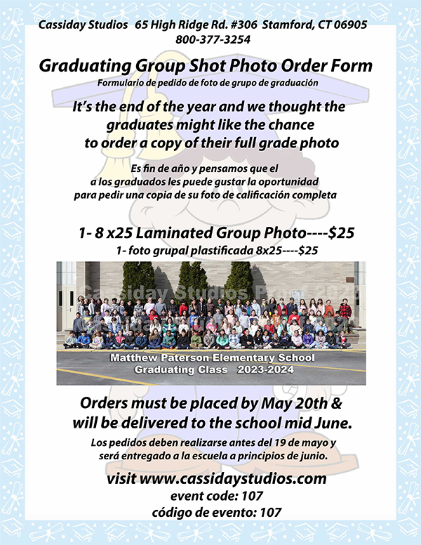 Order your 4th grade graduation picture today!
