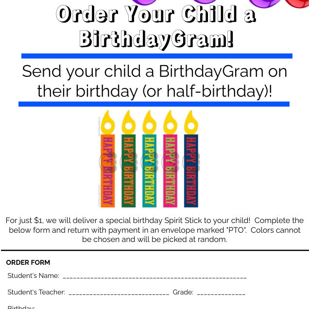 Copy of flyer template happy birthday - Made with PosterMyWall Order a Birthday Gram today!